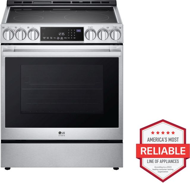 LG Studio 30" Stainless Steel Slide In Electric Range -1