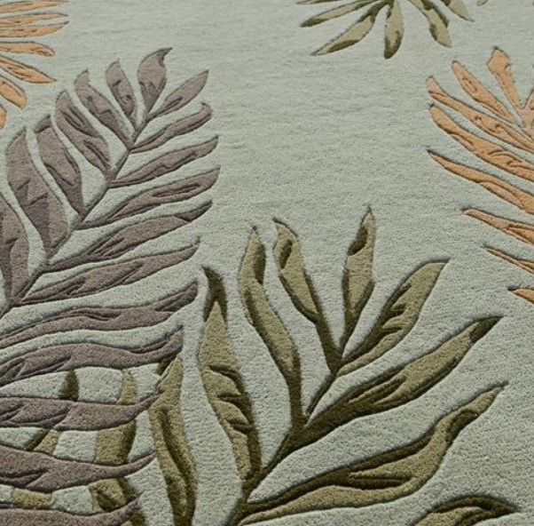 KAS Rugs Cove Seafoam Ferns 5'x8' Area Rug-4
