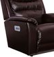 La-Z-Boy® Rosewood Chocolate Leather Power Rocking Recliner with Headrest and Lumbar-1