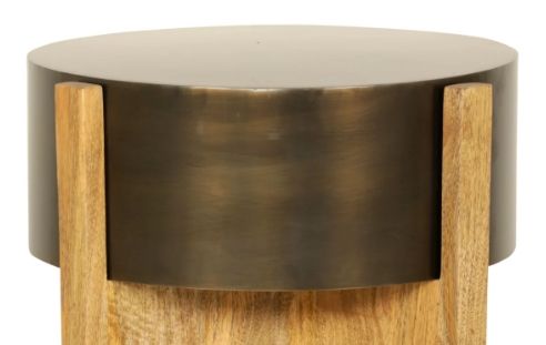 Parker House® Aspen Bronze End Table with Brown Base-1