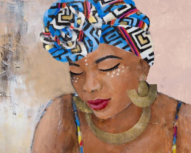 Classy Art Adorned African Woman I by Lanie Loreth Wall Art-0