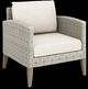 New Classic® Home Furnishings Carezza 5-Piece Gray/Taupe Fabric/Wicker Outdoor Conversation Set-3