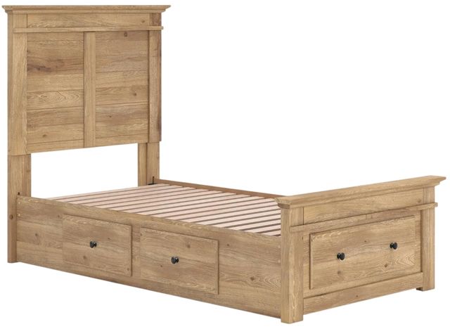 Signature Design by Ashley® Makidern Tan Twin Storage Panel Bed-2