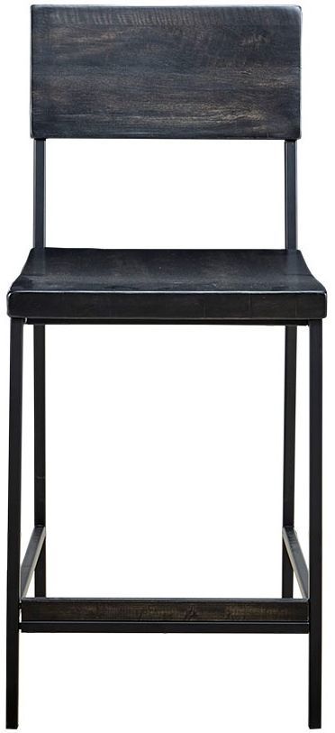 Olliix by INK+IVY Black Tacoma 24" Counter Stool-1