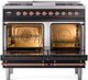 Ilve® Nostalgie II Series 40" Glossy Black Pro Style Dual Fuel Range-1