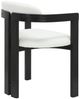 Armen Living Jazmin 4-Piece Vintage Black/White Dining Chair Set-3