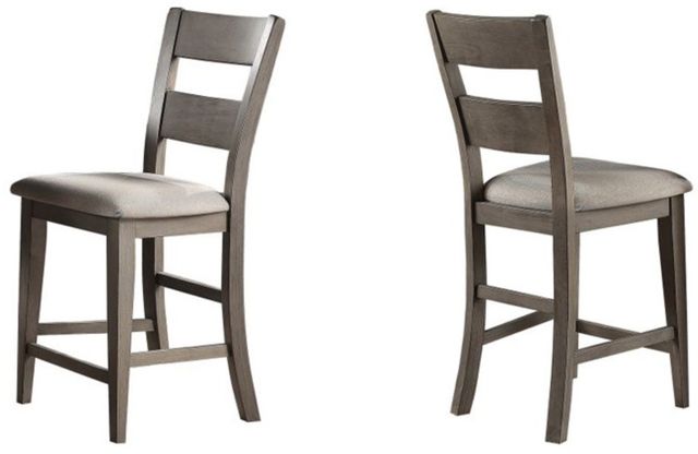 American Wholesale Furniture Clark 5-Piece Gray Pub Table Set-2