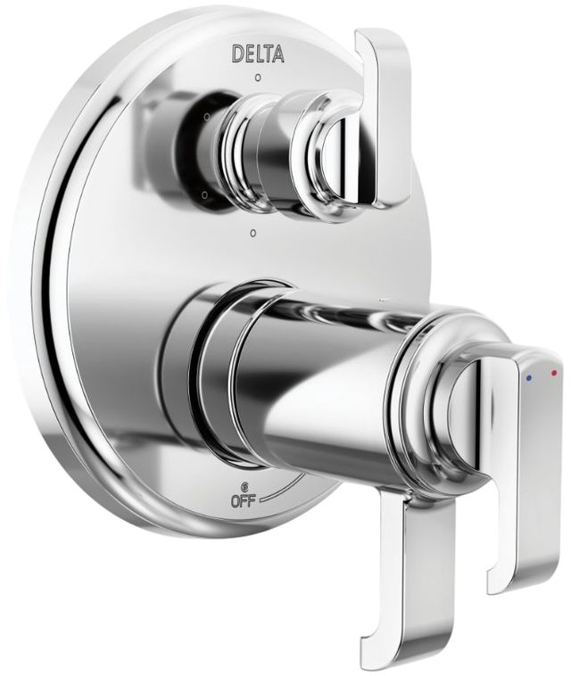 Delta Tetra® TempAssure 17T Series Lumicoat® Chrome 6-Setting Integrated Diverter Trim-0