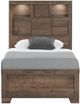 Emerald Home Peyton Brown Twin Bookcase Bed-3