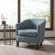 Olliix by Madison Park Slate Blue Fremont Barrel Arm Chair-4