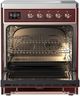 Ilve® Majestic III 30" Burgundy Pro Style Induction Range with Triple Glass Door and Copper Trim-1