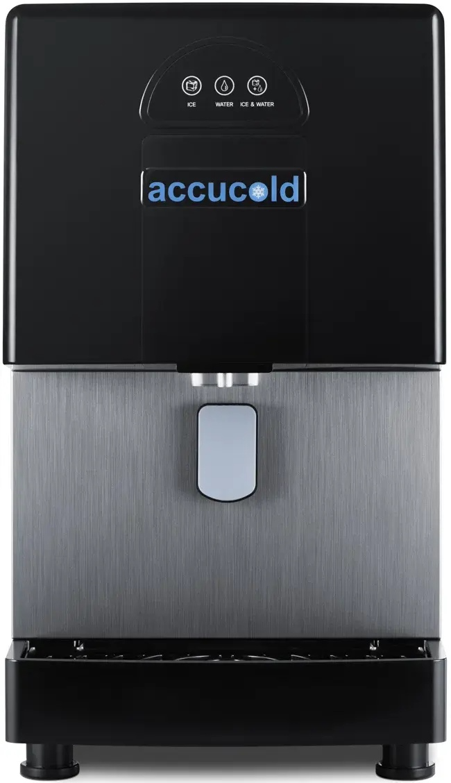 Accucold® 14&quot; 160 lb. Stainless Steel Ice and Water Dispenser 