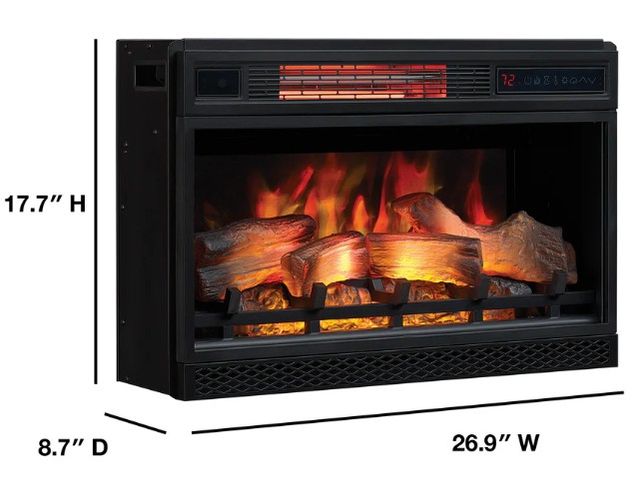 ClassicFlame® Black Infrared Quartz Fireplace Insert-2