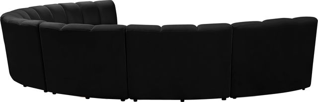 Meridian Furniture Infinity 7-Piece Black Velvet Modular Sectional-3