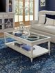 aspenhome® Radius Glass Cocktail Table with Alabaster Base -2