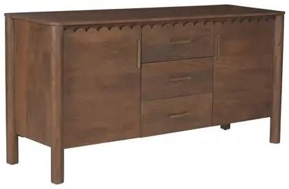 Moe's Home Collection Wiley Vintage Brown 3-Drawer Sideboard-0