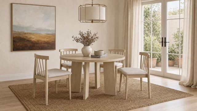 Coaster® Strouse 5-Piece Natural Oak/Wheat Dining Table Set-1