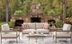 Signature Design by Ashley® Bluff Trail 5-Piece Beige/Brown Aluminum/Fabric Outdoor Conversation Set-1