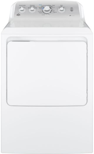 GE® 7.2 Cu. Ft. White Front Load Gas Dryer