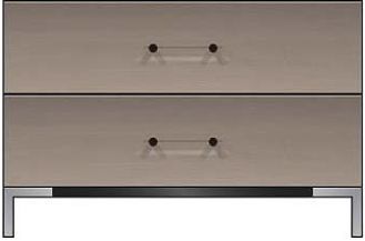 Country View Woodworking Customizable American Modern Brown Maple 36'' 5-Drawer Metal Legs Chest-1