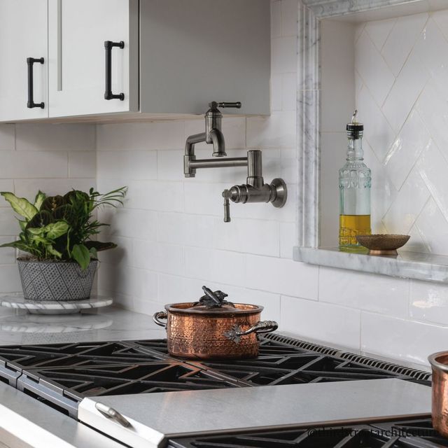 Delta Broderick® Black Stainless Wall Mount Pot Filler -2