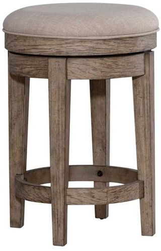 Liberty Furniture City Scape Burlap/Burnished Beige Upholstered Swivel Counter Console Stool