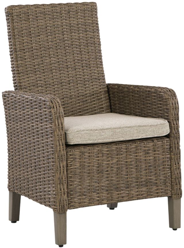 Signature Design by Ashley® Revare Beach 2-Piece Beige Fabric/Resin Wicker Outdoor Arm Chair-2