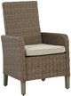Signature Design by Ashley® Revare Beach 2-Piece Beige Fabric/Resin Wicker Outdoor Arm Chair-2