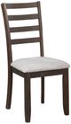 Crown Mark Wagner Brown/Gray Upholstered Dining Side Chair-0