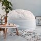CordaRoy's® Nest Cream Bunny Fur Full Adult Bean Bag Chair-3