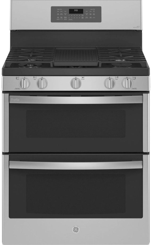 GE Profile™ 30" Fingerprint Resistant Stainless Steel Freestanding Natural Gas Range-0