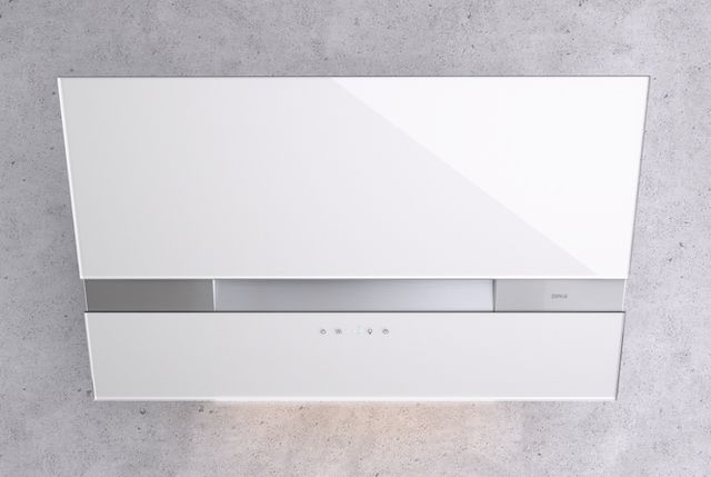 Zephyr ARC Wave 36" White Glass with Stainless Steel Wall Hood-0