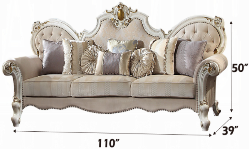 ACME Furniture Picardy Antique Pearl Oversized Sofa | LFD Home