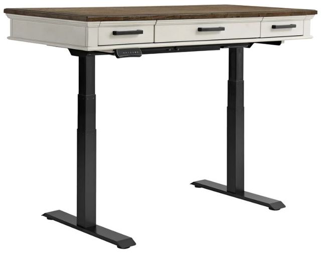Intercon Drake French Oak/Rustic Gray Lift Desk-0
