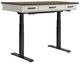 Intercon Drake French Oak/Rustic Gray Lift Desk-0