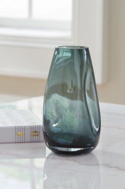 Signature Design by Ashley® Beamund Teal Blue Vase-2