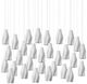 Currey & Company Posh Silver/White 30-Light Linear Multi-Drop Pendant-1