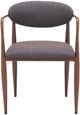 Zuo® Modern Zens 2-Piece Truffle Gray/Walnut Dining Arm Chair Set-1