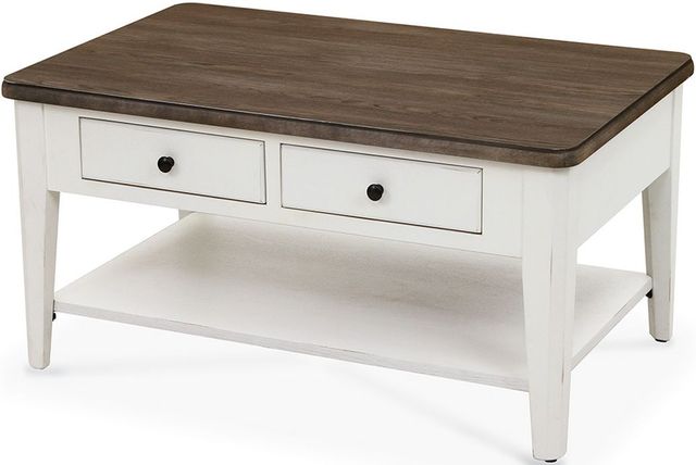 Peters-Revington™ Casual Choices™ Light Gray Cocktail Table with White Base-1