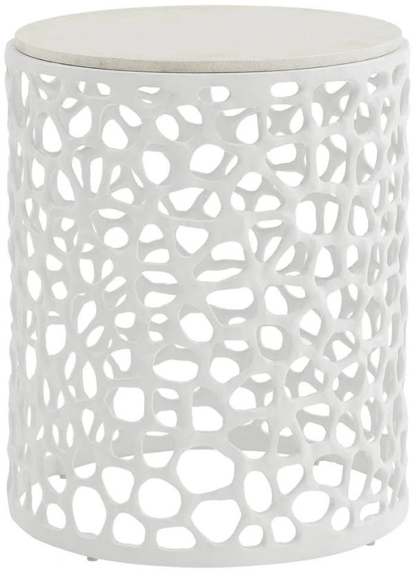 Universal Explore Home™ Oasis White Coral Side Table-0