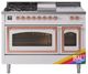 Ilve® Nostalgie II Noblesse 48'' Custom RAL Color Pro Style Dual Fuel Range with Copper Trim-0