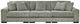 Signature Design by Ashley® Lindyn 3-Piece Fog Small Spaced Sectional-0