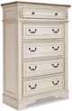 Signature Design by Ashley® Realyn 4-Piece Chipped White California King Upholstered Bed Set-4