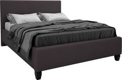 Lit double rembourré personnalisable à plateforme avec pied de lit woodland de Beaudoin Ennis
