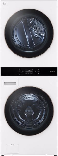 LG Studio WashTower™ 5.0 Cu. Ft. Washer, 7.4 Cu. Ft. Dryer Essence White Stack Laundry