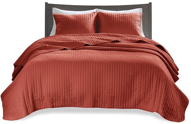 Olliix by Madison Park Spice King/California King Keaton Reversible Coverlet Set-0