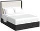 Elements International Rosalie Black/Gray Upholstered Queen Panel Bed-0