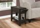 Monarch Specialties Inc. Espresso 23"H Accent Table with a Glass Holder-2