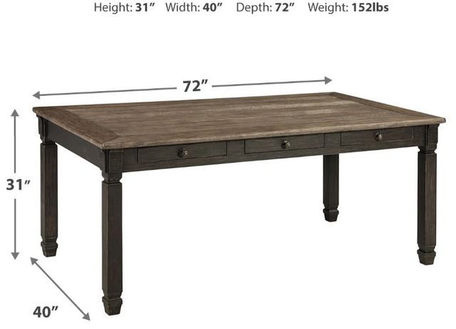 Signature Design by Ashley® Tyler Creek Gray Dining Table with Black Base-3