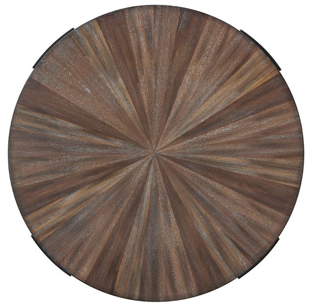 Steve Silver Co. Chevron Black/Cinnamon Round Coffee Table-3